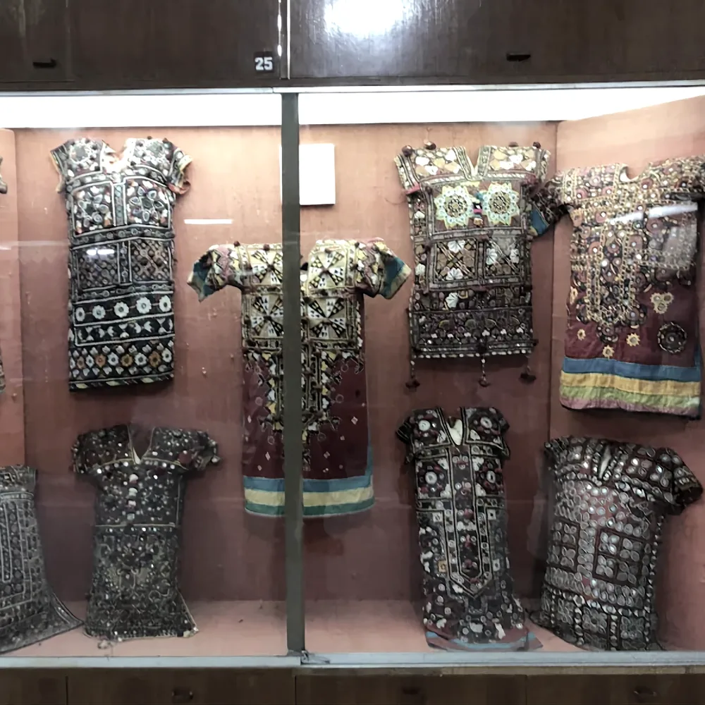 Sindhi women's Gaj tunics, mirror-worked and embroidered